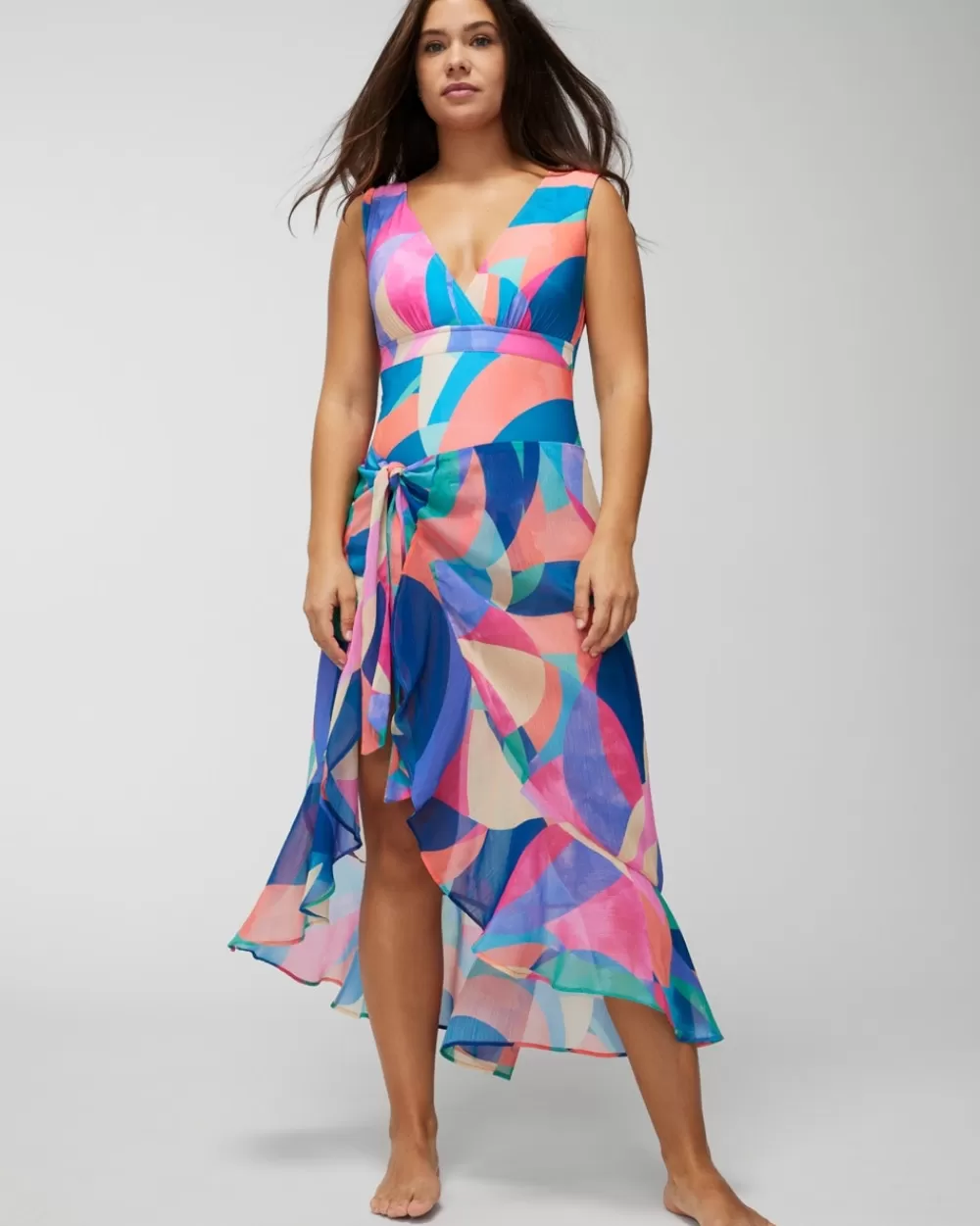 Soma Beyond Full Circle Chiffon Ruffle Pareo< Coverups & Accessories | Swim Bottoms