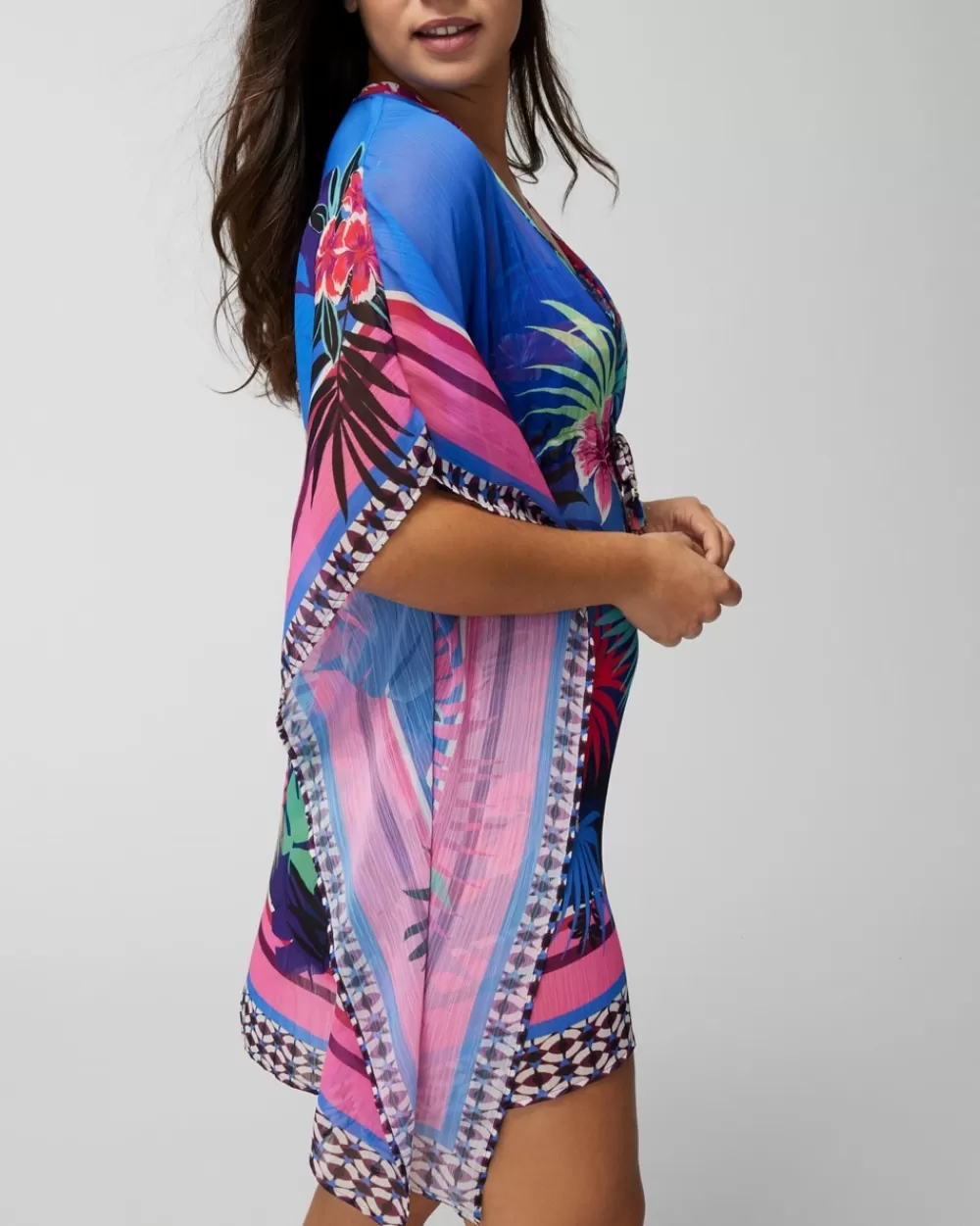 Soma Bleu Rod Hawaiian Punch Chiffon Caftan< Coverups & Accessories | Swim Bottoms