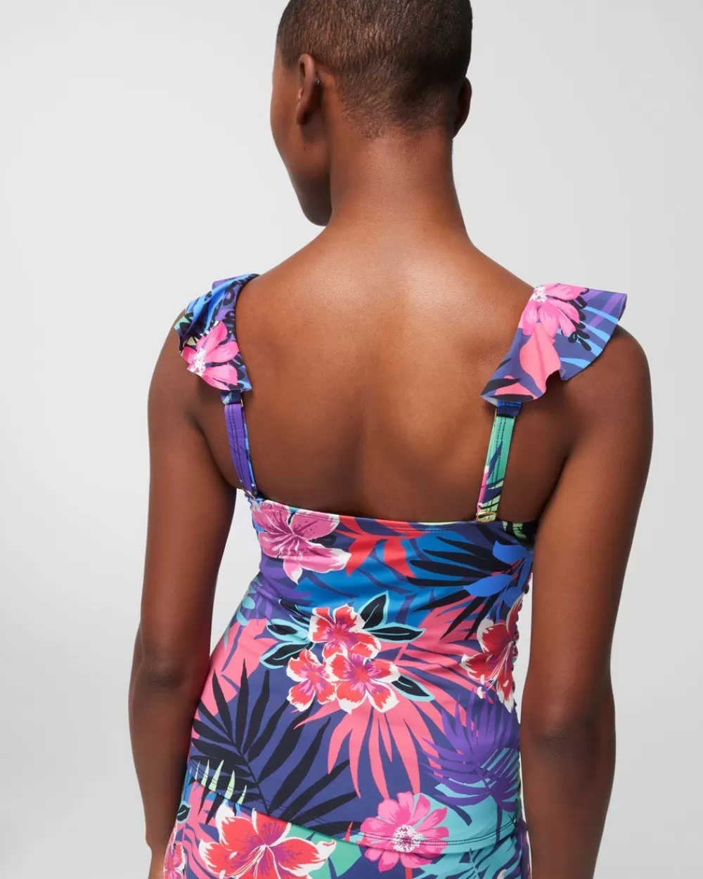 Soma Bleu Rod Hawaiian Punch Ruffle Tankini< Swim Tops | One Piece Suits