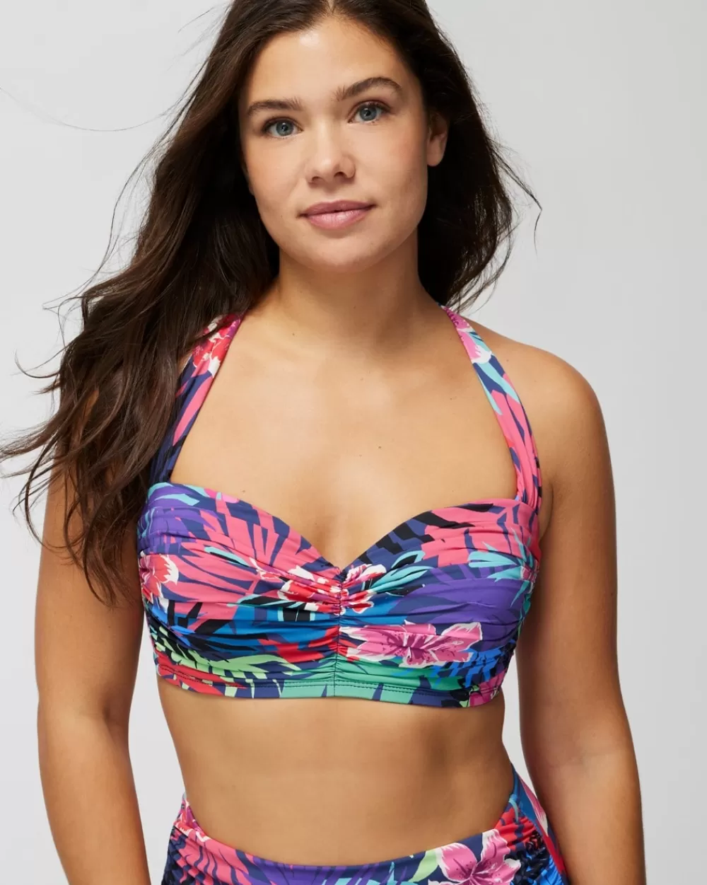 Soma Bleu Rod Hawaiian Punch Shirred Bandeau< Swim Tops | One Piece Suits