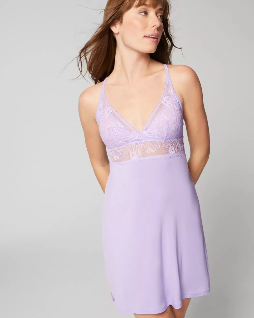 Soma Cool Nights Chemise with Plunge Neckline< Mix & Match Pajamas