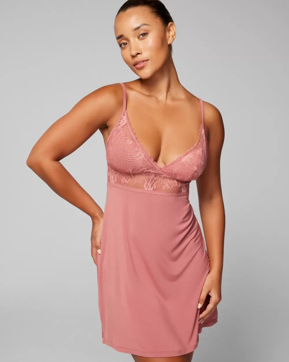 Soma Cool Nights Chemise with Plunge Neckline< Cool Nights