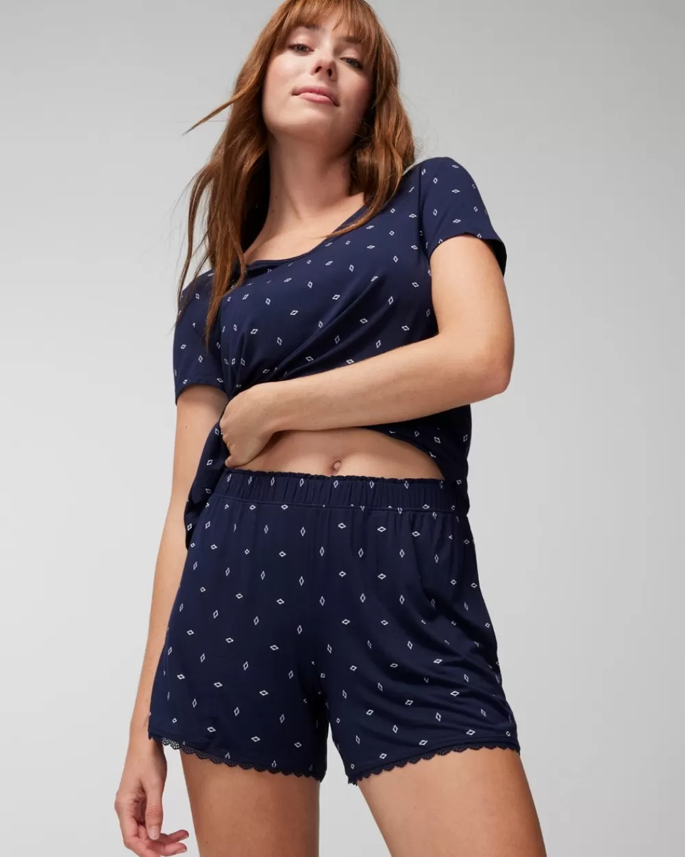 Soma Cool Nights Lace-Trim Pajama Shorts< Mix & Match Pajamas