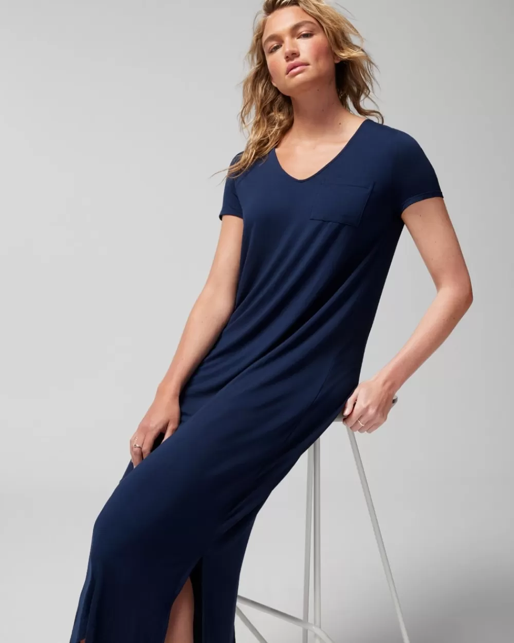 Soma Cool Nights Short-Sleeve Long Sleepshirt< Mix & Match Pajamas