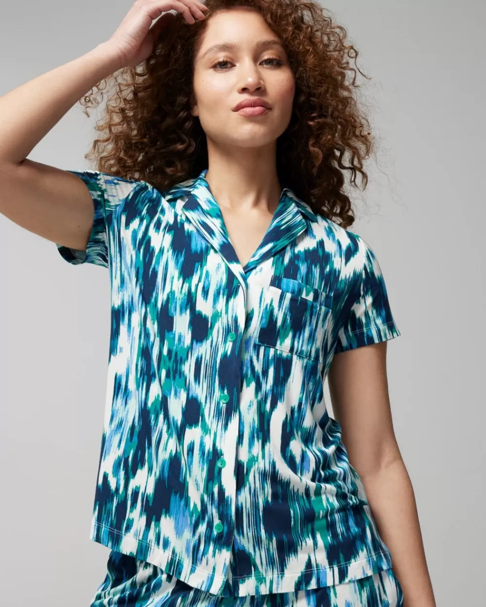 Soma Cool Nights Short-Sleeve Notch Collar< Mix & Match Pajamas