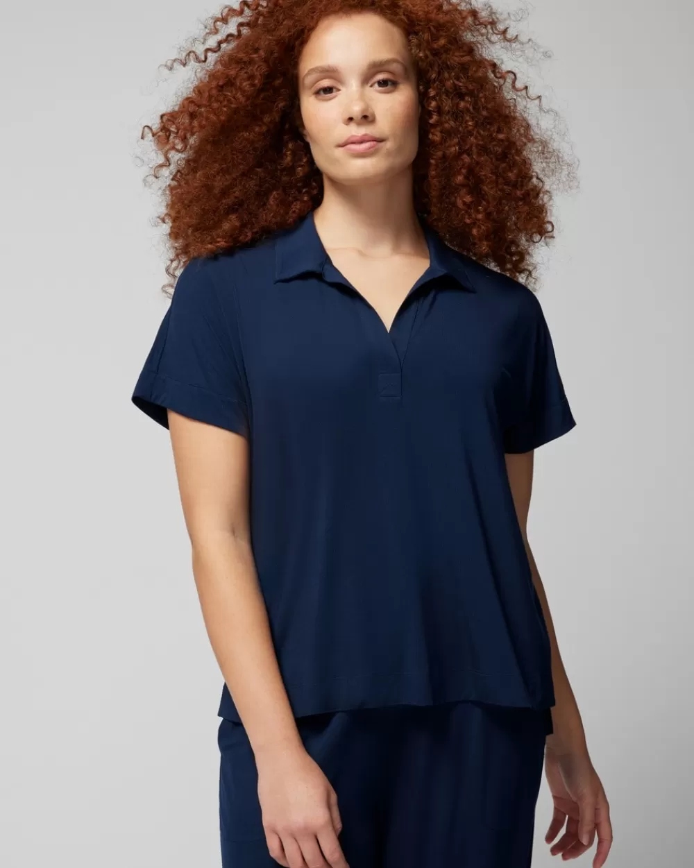 Soma Cool Nights Split-Neck Short Sleeve Tee< Mix & Match Pajamas