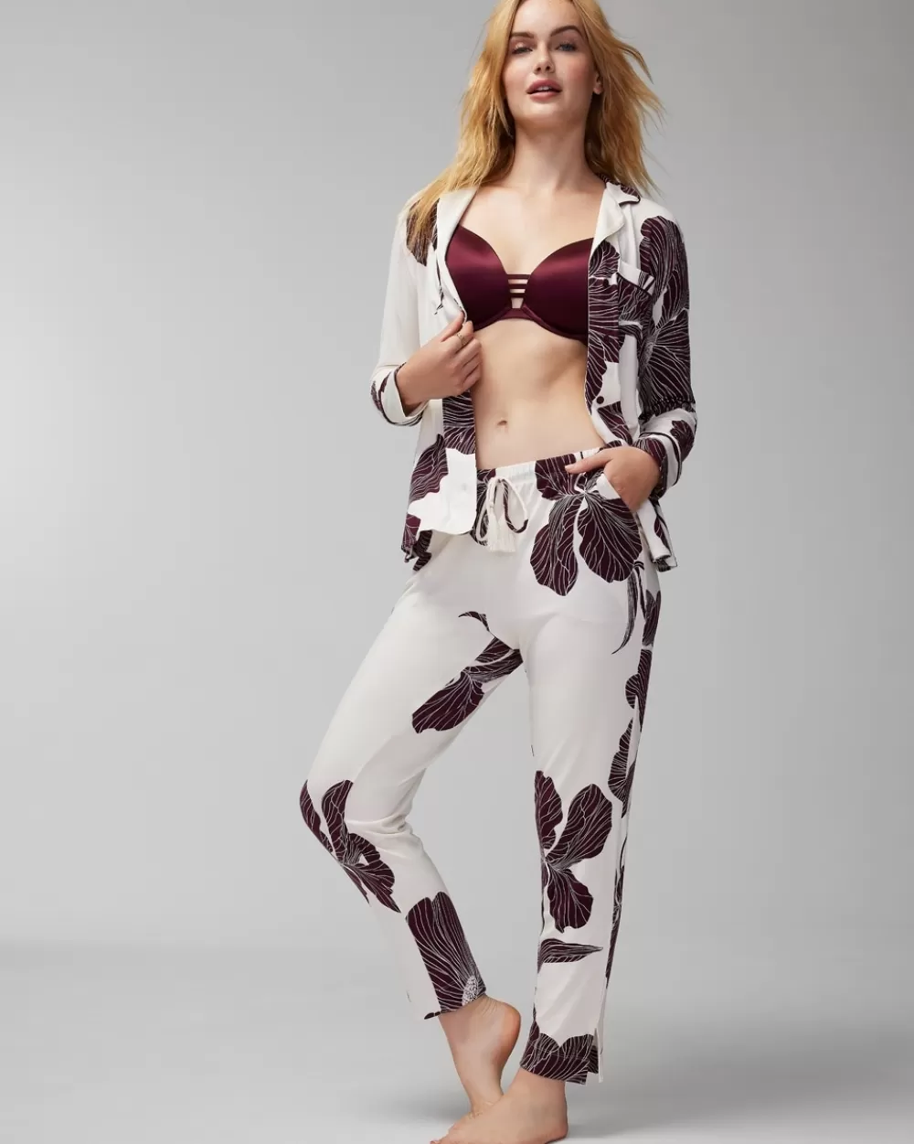 Soma Cool Nights Tassel-Tie Ankle Pajama Pants< Mix & Match Pajamas