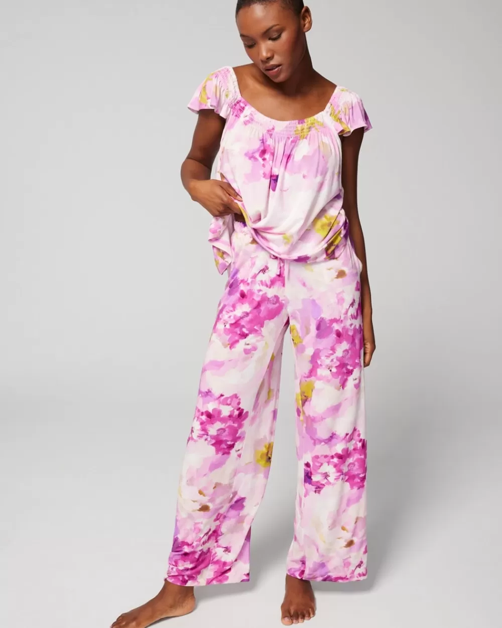 Soma Cool Nights Wide Leg Pajama Pants< Mix & Match Pajamas