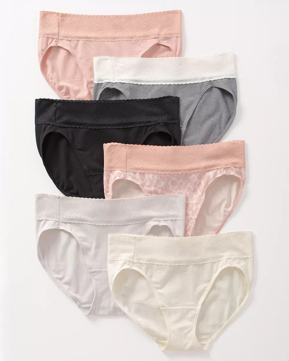 Soma Cotton Modal Lace High Leg 6 Pack< Enbliss | Cotton Panties