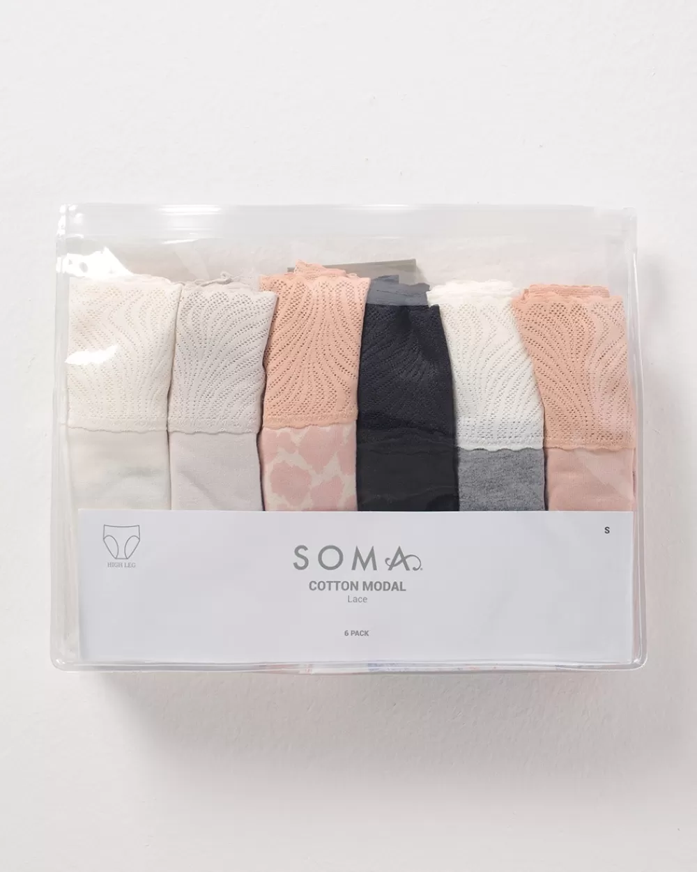 Soma Cotton Modal Lace High Leg 6 Pack< Enbliss | Cotton Panties