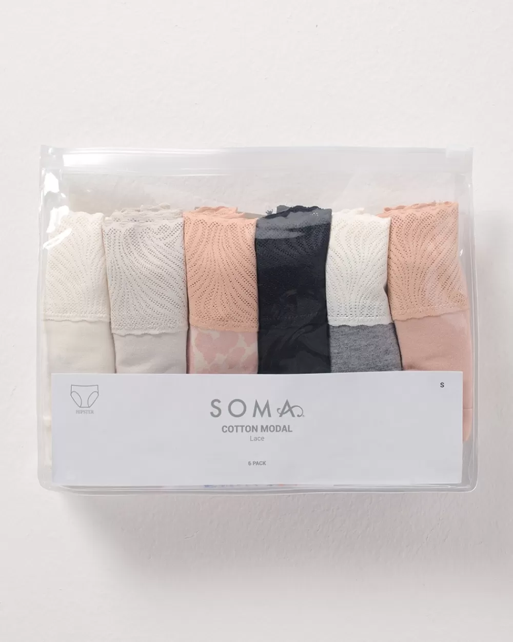 Soma Cotton Modal Lace Hipster 6 Pack< Enbliss | Cotton Panties