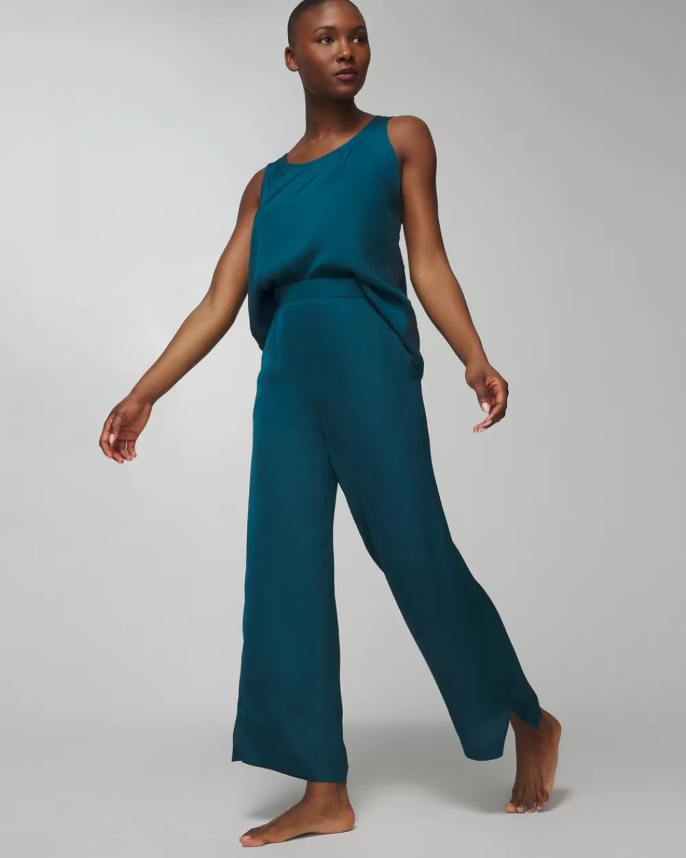 Soma Crinkle Satin Ankle Pants< Sleepshirts | Pajama Bottoms