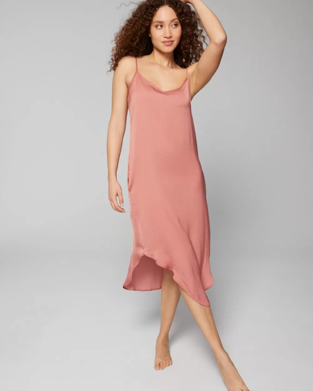 Soma Crinkle Satin Midi Gown< Robes | Nightgowns & Chemises