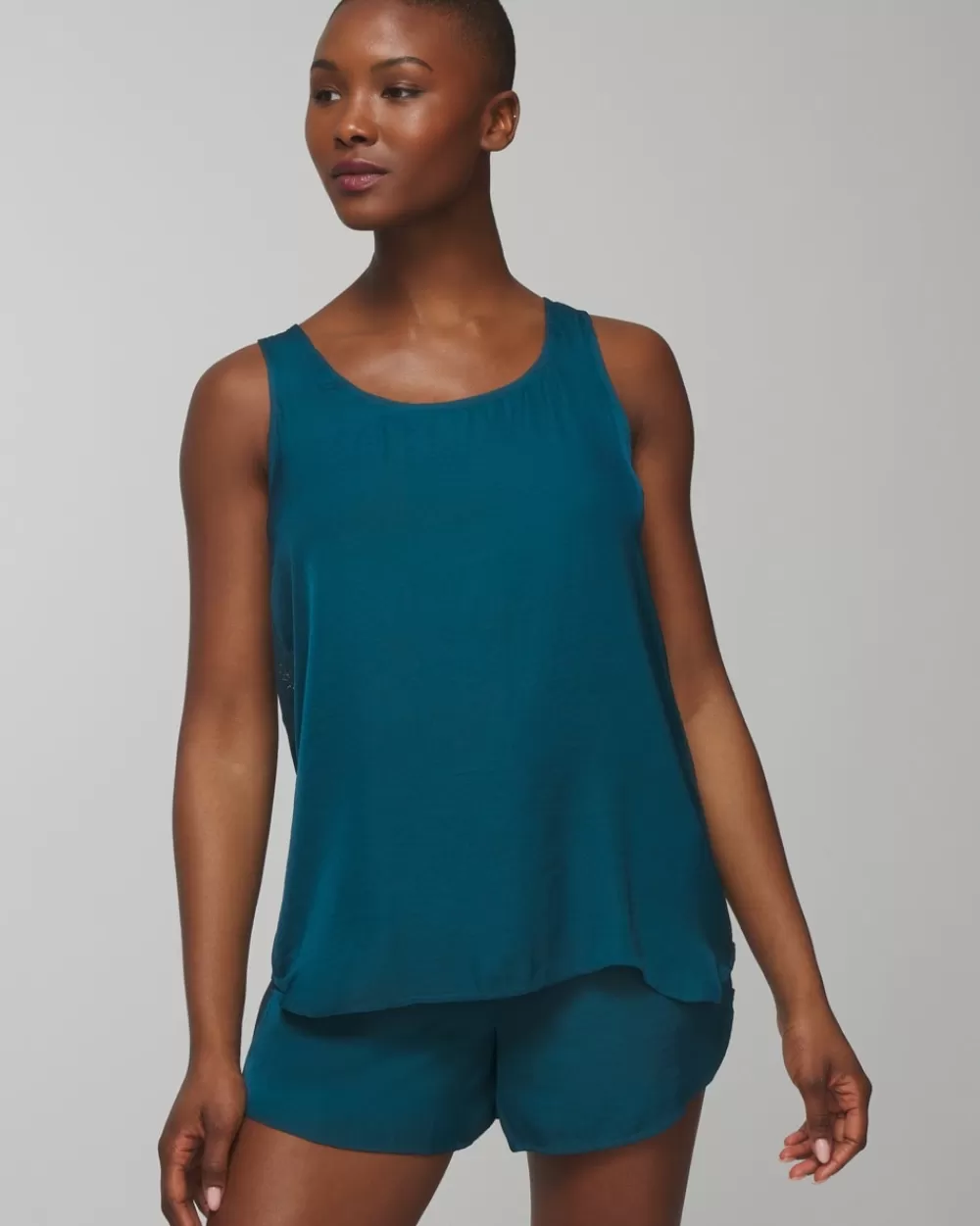 Soma Crinkle Satin Tank< Pajama Tops | Matching Sets & Separates