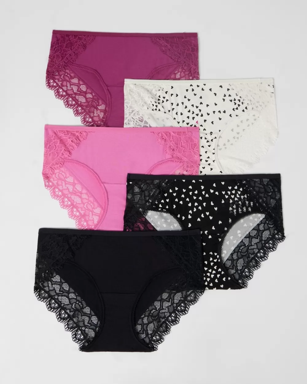 Soma Embraceable Enchanting Lace Hipster 5 Pack< Vanishing | Panty Packs