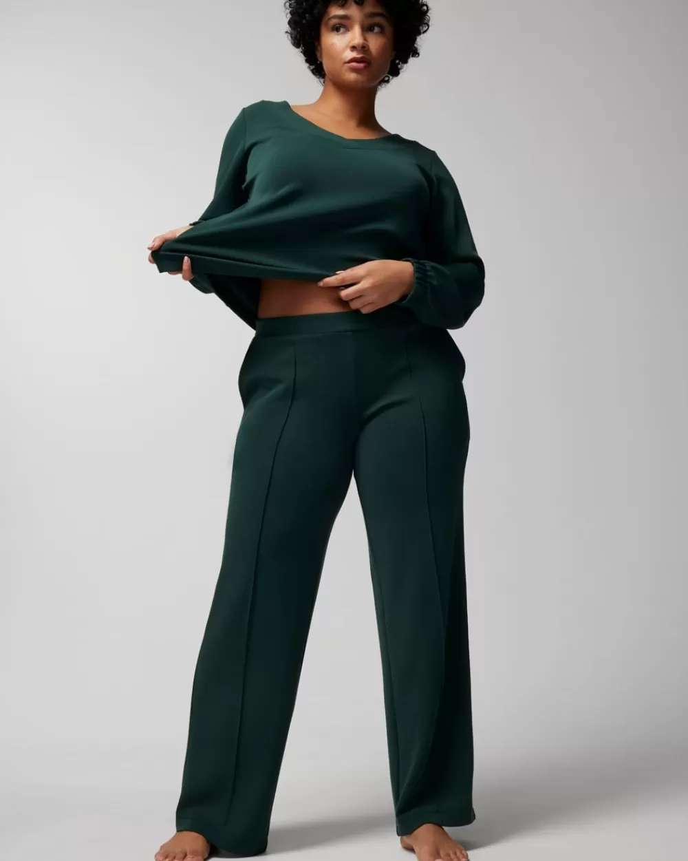 Soma Luxe Modal Wide-Leg Pants< Leggings | Bottoms