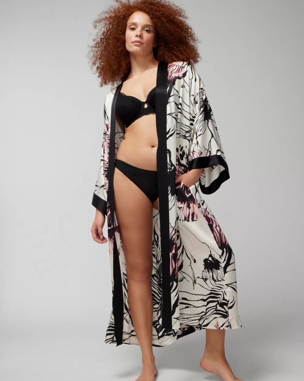 Soma Luxe Silk Long Robe< Slippers & Accessories | Robes