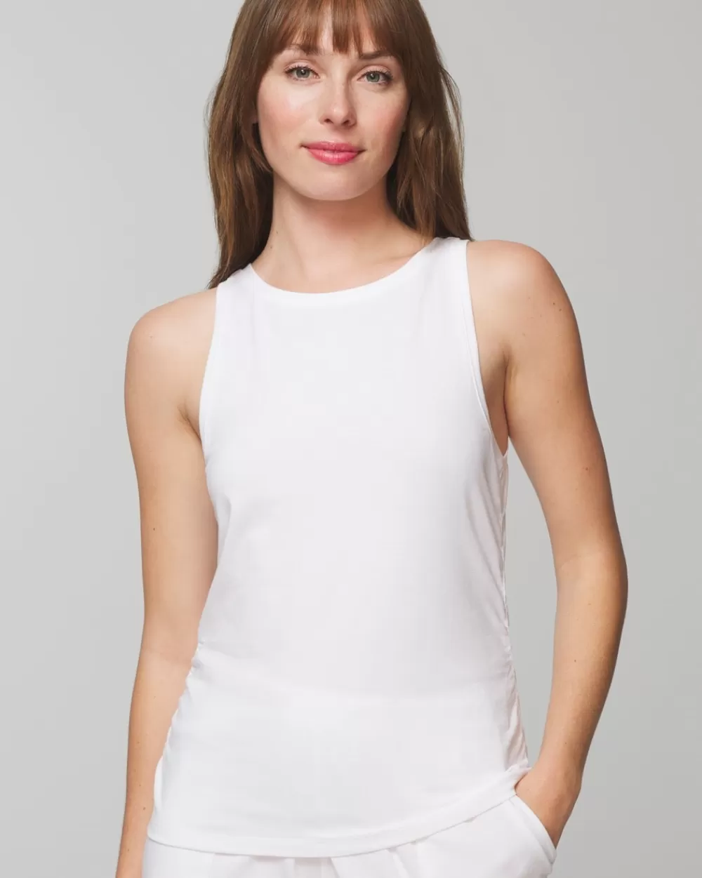 Soma Most-Loved Cotton Shirred Side Tank< Pajama Tops | Matching Sets & Separates