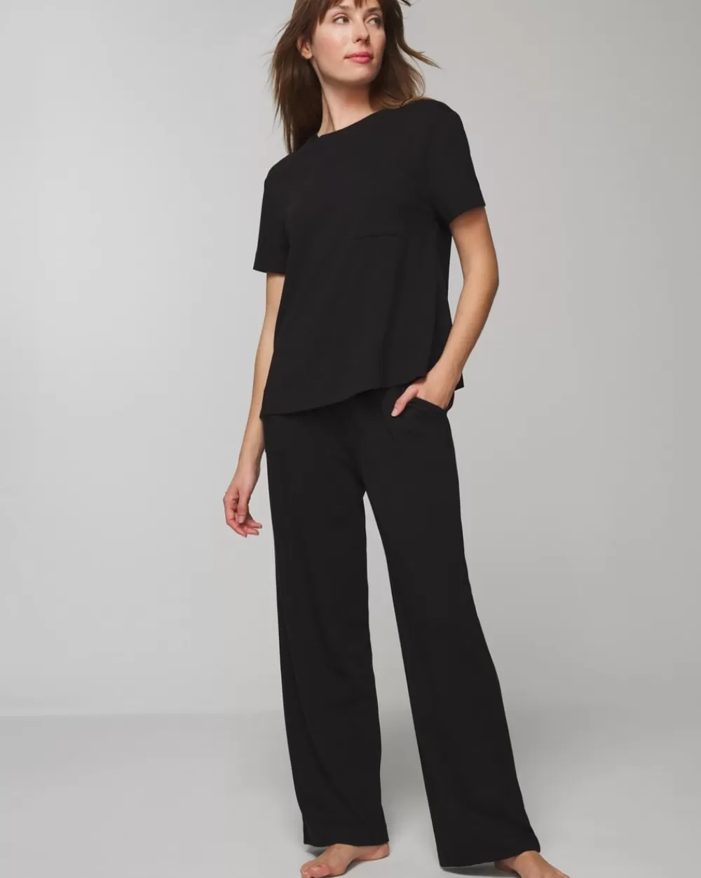 Soma Most-Loved Cotton Short-Sleeve Pocket Tee< Pajama Bottoms | Pajama Tops