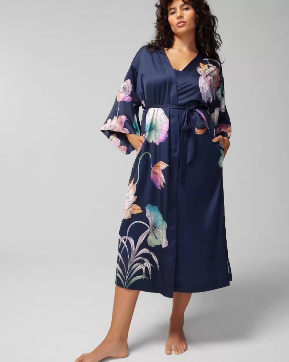 Soma Satin Kimono Robe< Slippers & Accessories | Robes