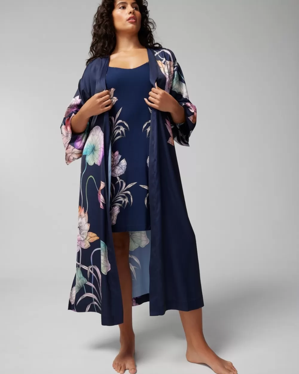 Soma Satin Kimono Robe< Slippers & Accessories | Robes