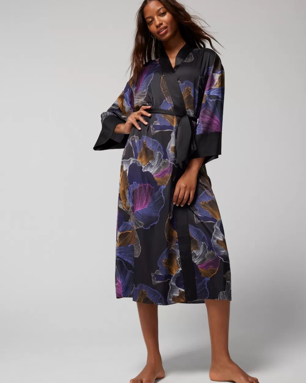 Soma Satin Long Robe< Slippers & Accessories | Robes