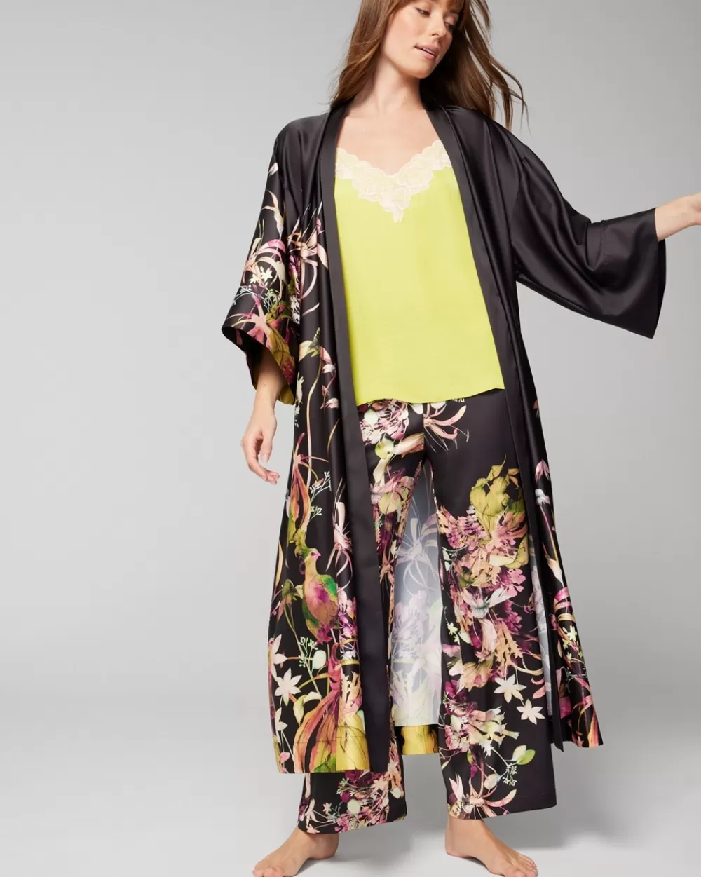 Soma Satin Long Robe< Slippers & Accessories | Robes