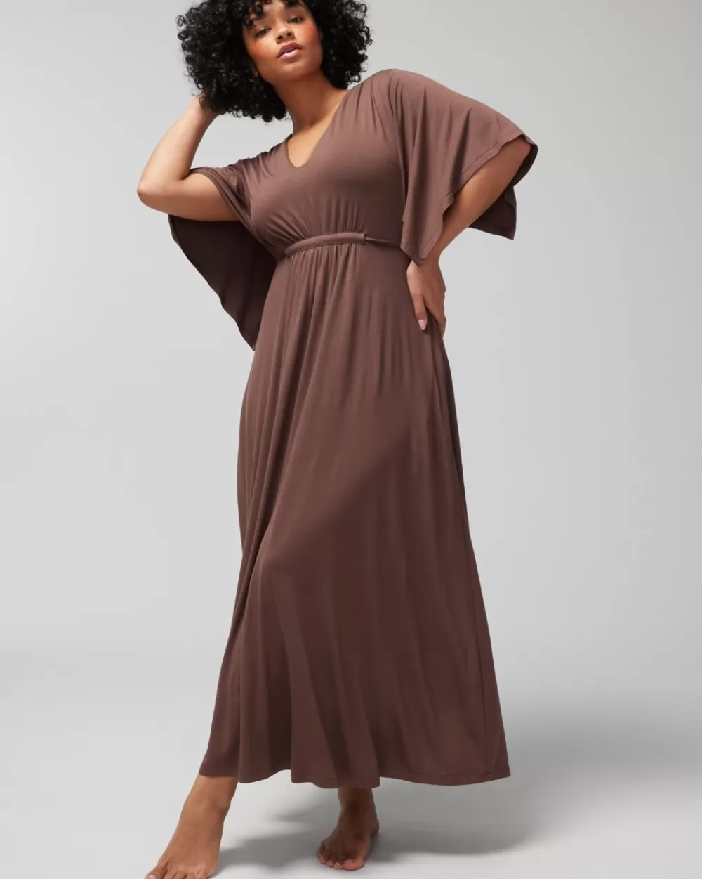 Soma Soft Jersey Caftan Midi Bra Dress< Midi Dresses | Long Dresses