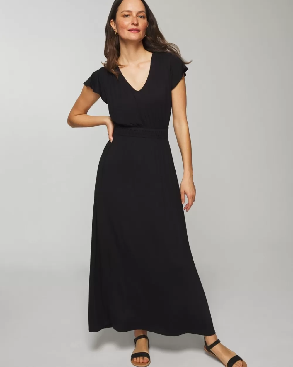 Soma Soft Jersey Flutter Sleeve Maxi Bra Dress< Long Dresses | LOUNGE & SPORT