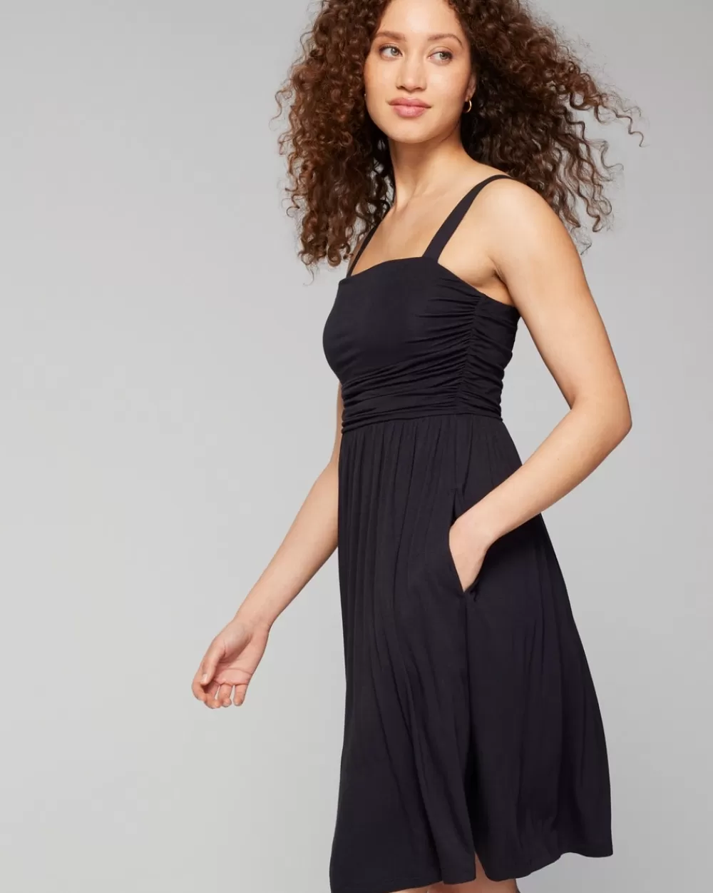 Soma Soft Jersey Rouched Short Bra Dress< Tops & Bodysuits | Dresses