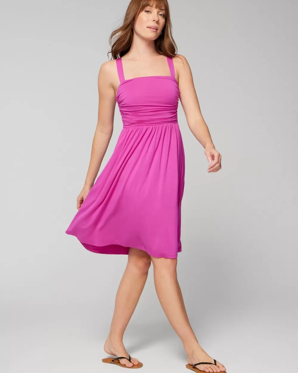 Soma Soft Jersey Ruched Short Bra Dress< Short Dresses | Midi Dresses