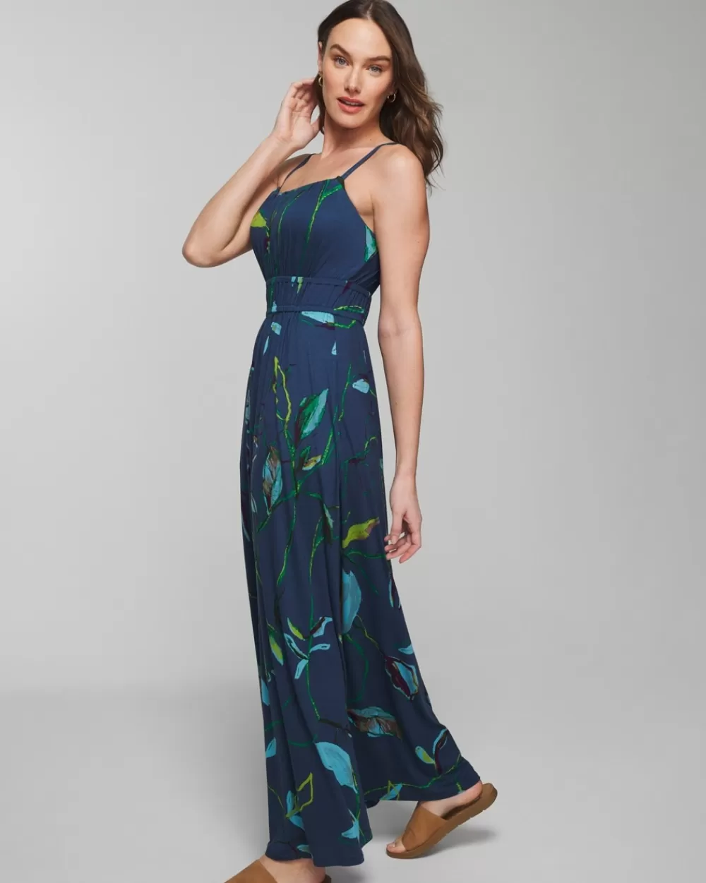 Soma Soft Jersey Shirred Bodice Maxi Bra Dress< Long Dresses | LOUNGE & SPORT