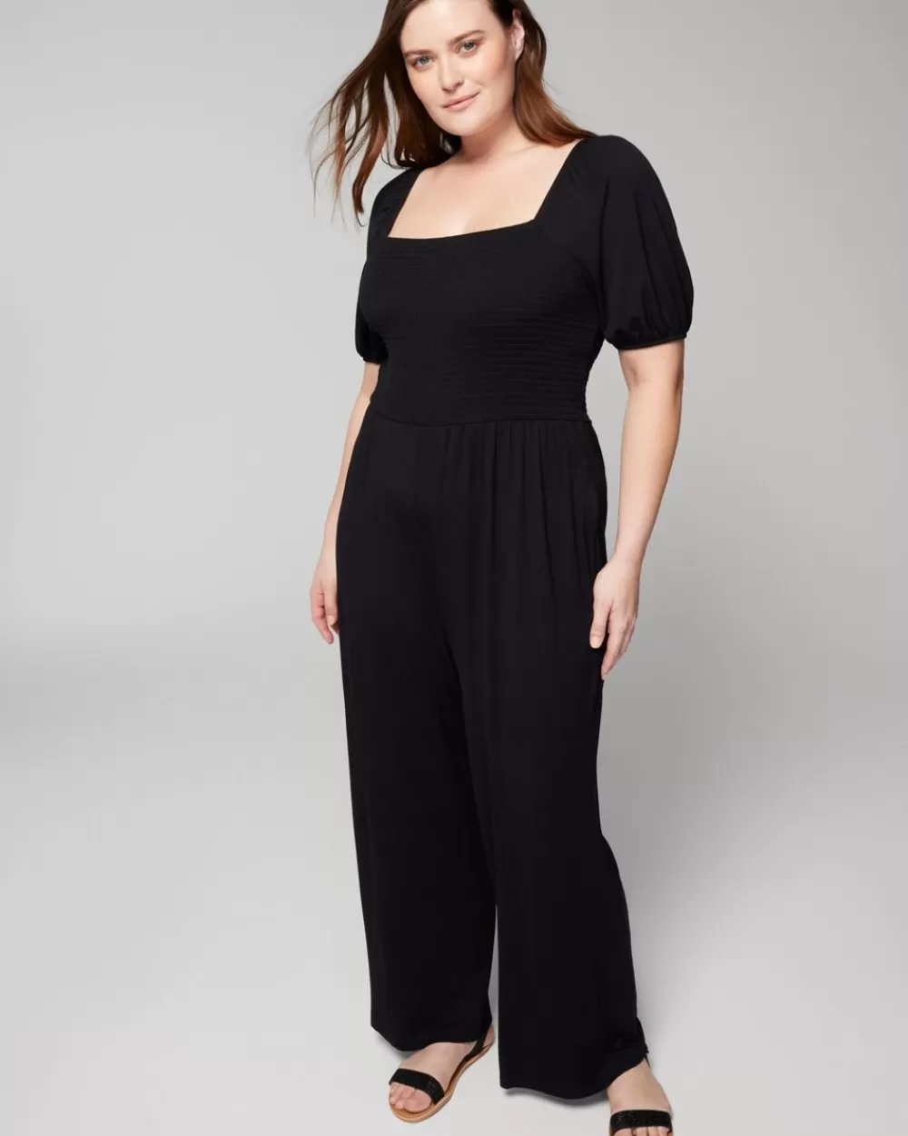 Soma Soft Jersey Smocked Wide-Leg Jumpsuit< LOUNGE & SPORT | Active