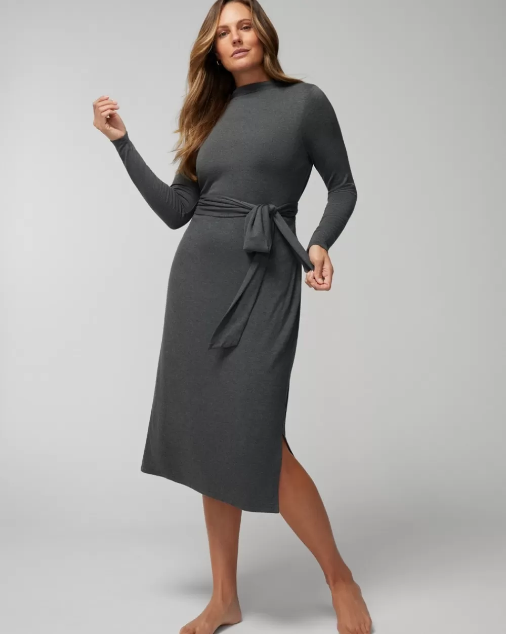 Soma Soft Jersey Wrap Midi Bra Dress< Midi Dresses | Long Dresses