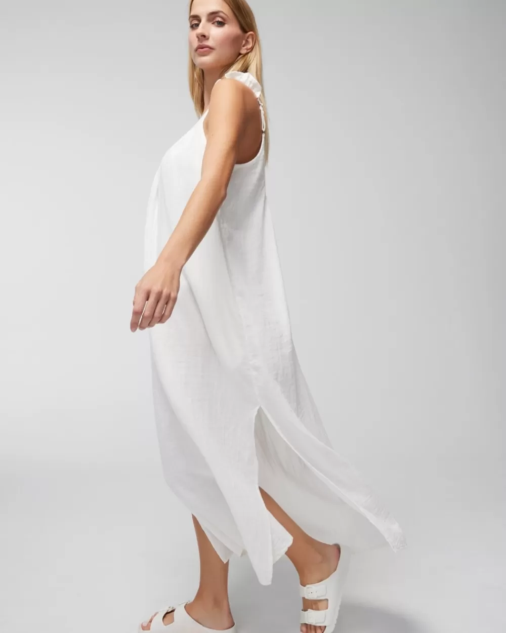 Soma Swim Flutter-Sleeve Cover-Up Dress< Coverups & Accessories | Swim Bottoms