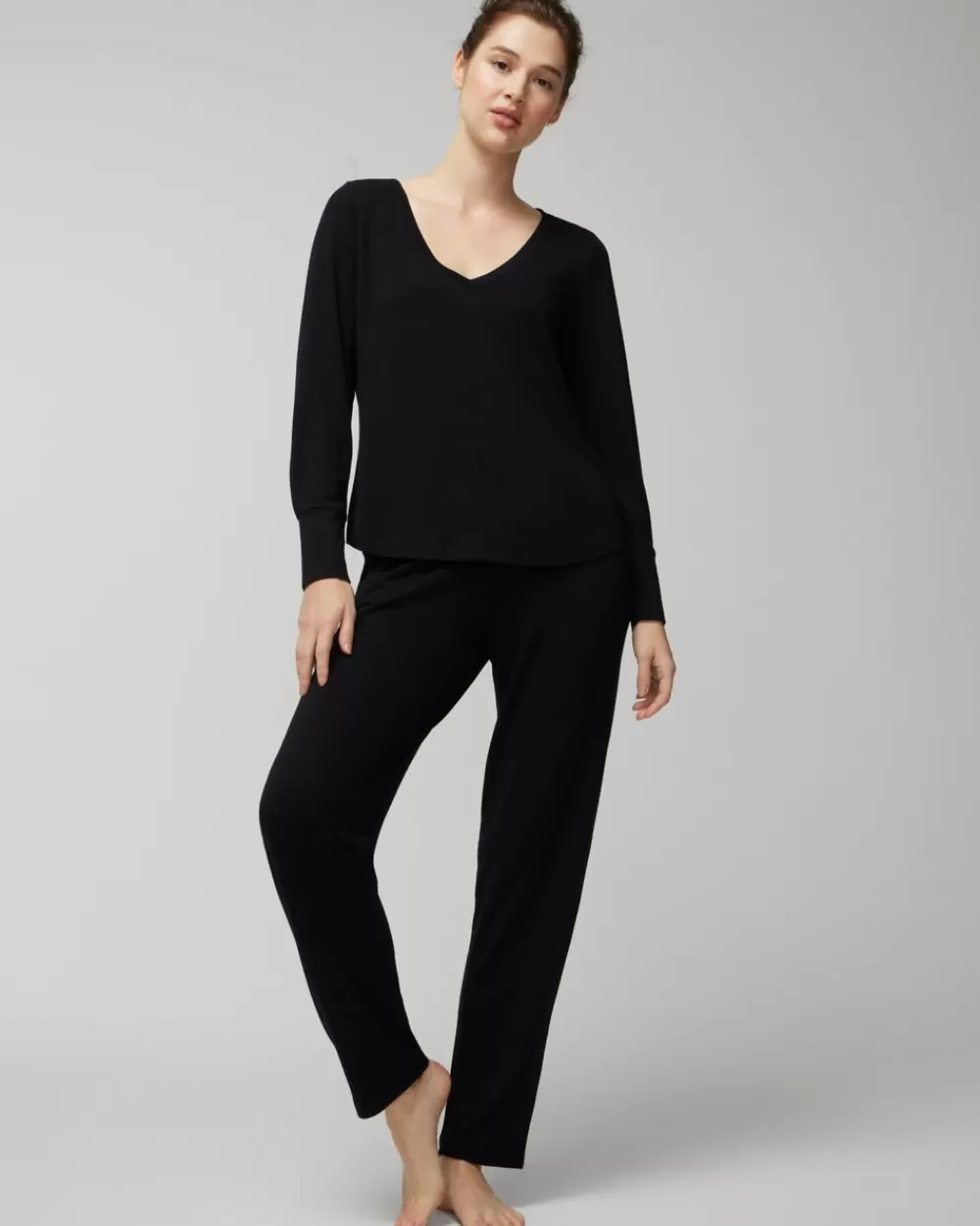 Soma Sunday Long-Sleeve V-Neck Set< LOUNGE & SPORT