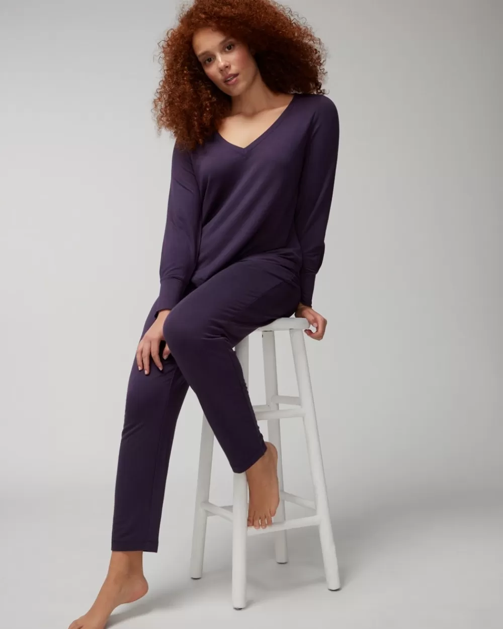 Soma Sunday Long-Sleeve V-Neck Set< LOUNGE & SPORT