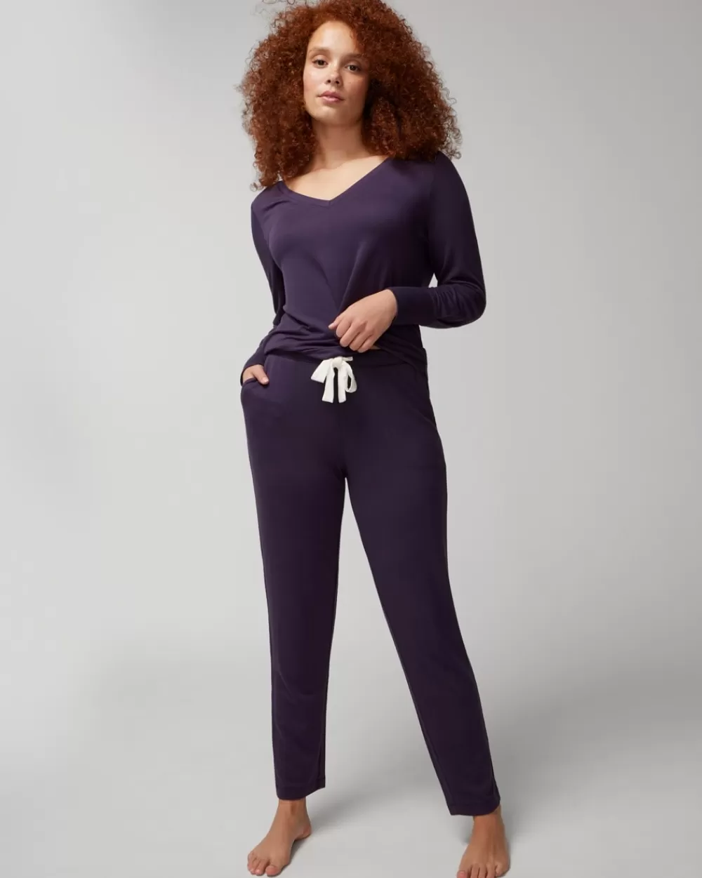 Soma Sunday Long-Sleeve V-Neck Set< LOUNGE & SPORT