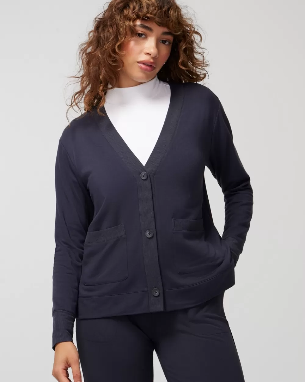 Soma Ultra Soft Fleece Relaxed Cardigan< Sweaters & Jackets