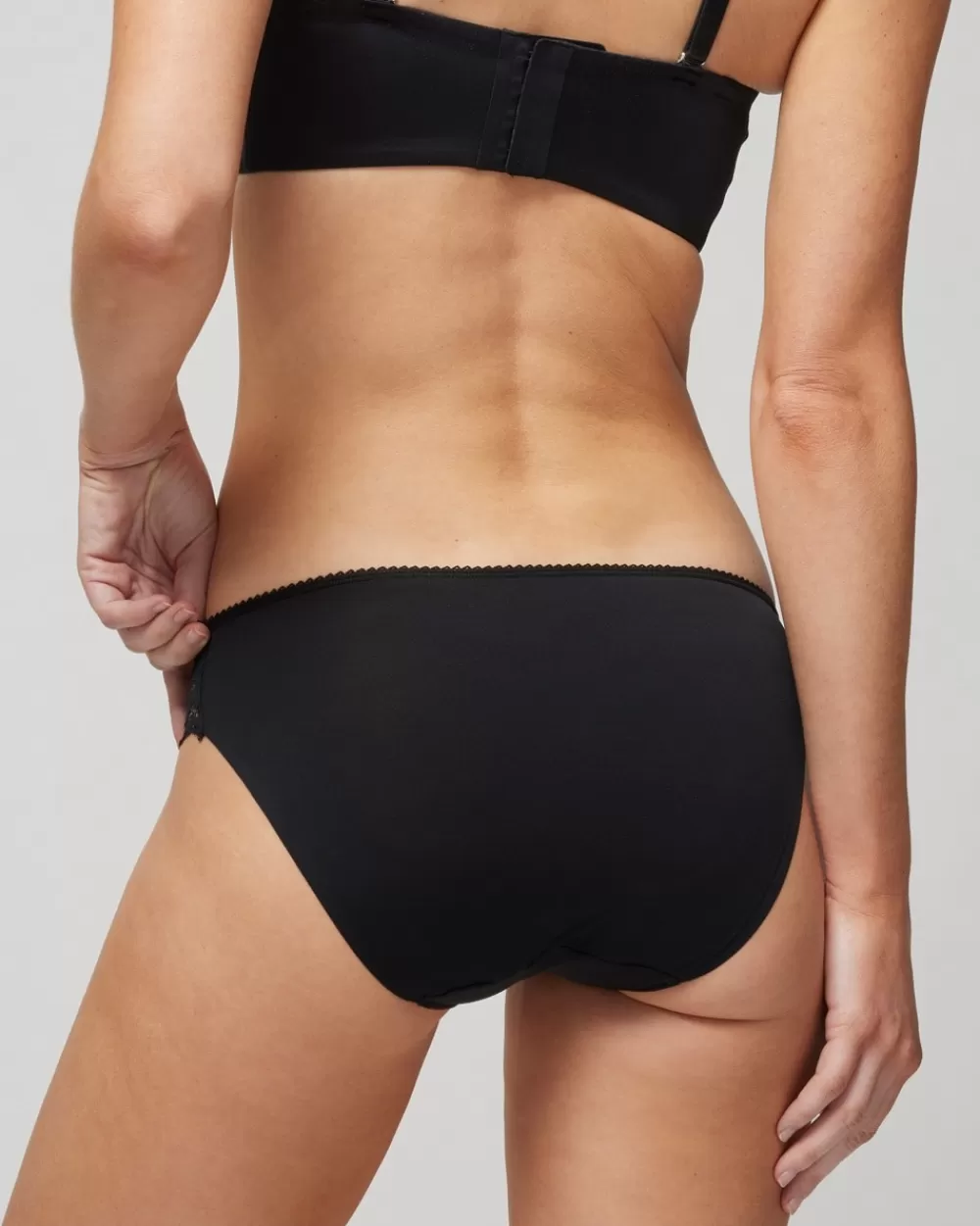 Soma Vanishing Edge Microfiber with Lace Bikini< Embraceable | Vanishing