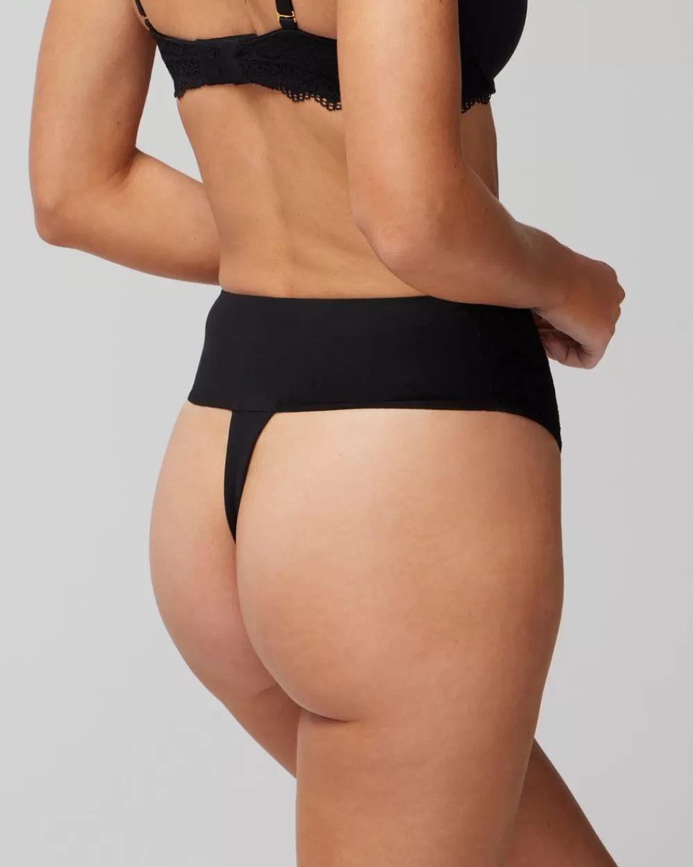 Soma Vanishing Tummy Retro Thong With Lace< Embraceable | Vanishing